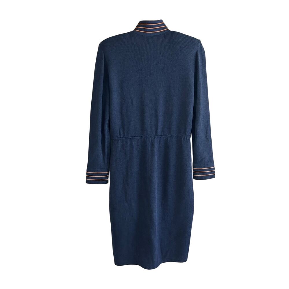 Vintage St. John Marie Gray Santana Knit Blue Orange Dress Size 6 - Picture 3 of 3